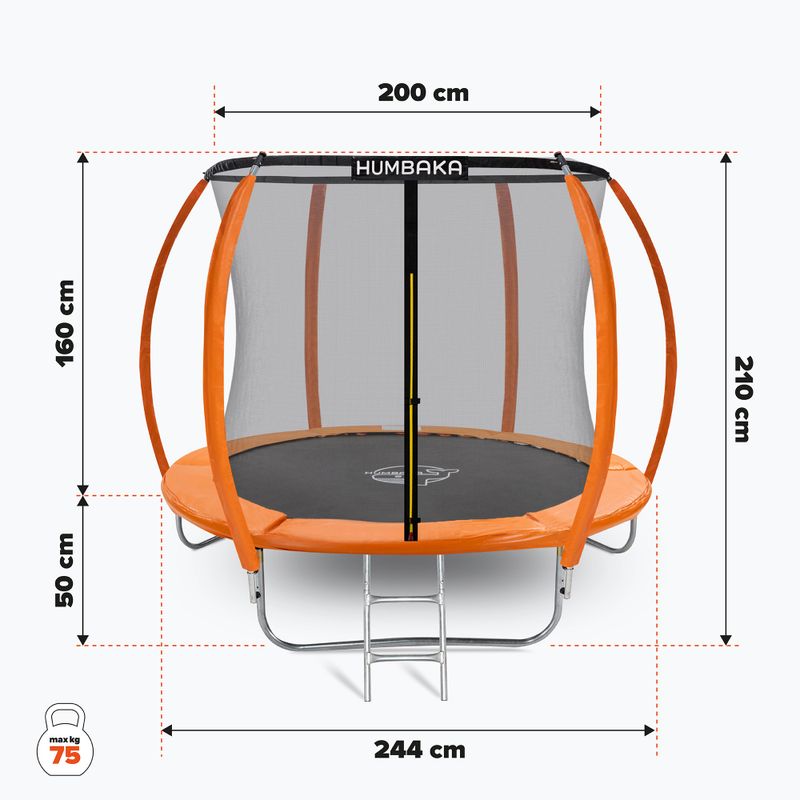 Trampolina ogrodowa HUMBAKA Super 244 cm 2