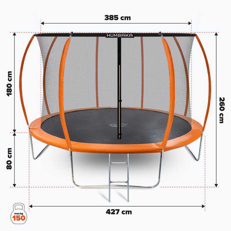 Trampolina ogrodowa HUMBAKA Super 427 cm 17
