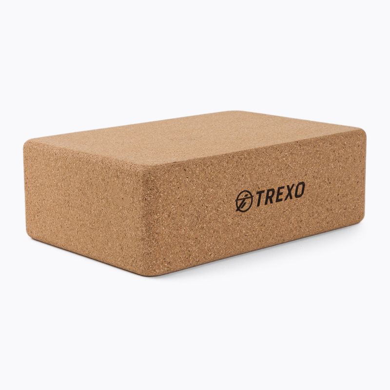 Kostka do jogi TREXO YB-75 brązowa