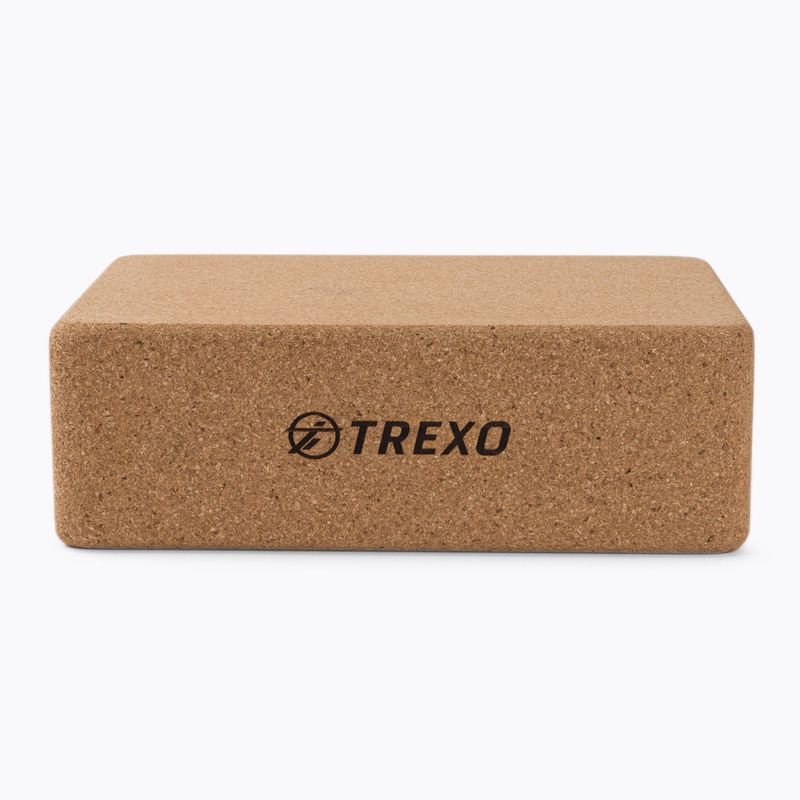 Kostka do jogi TREXO YB-75 brązowa 2