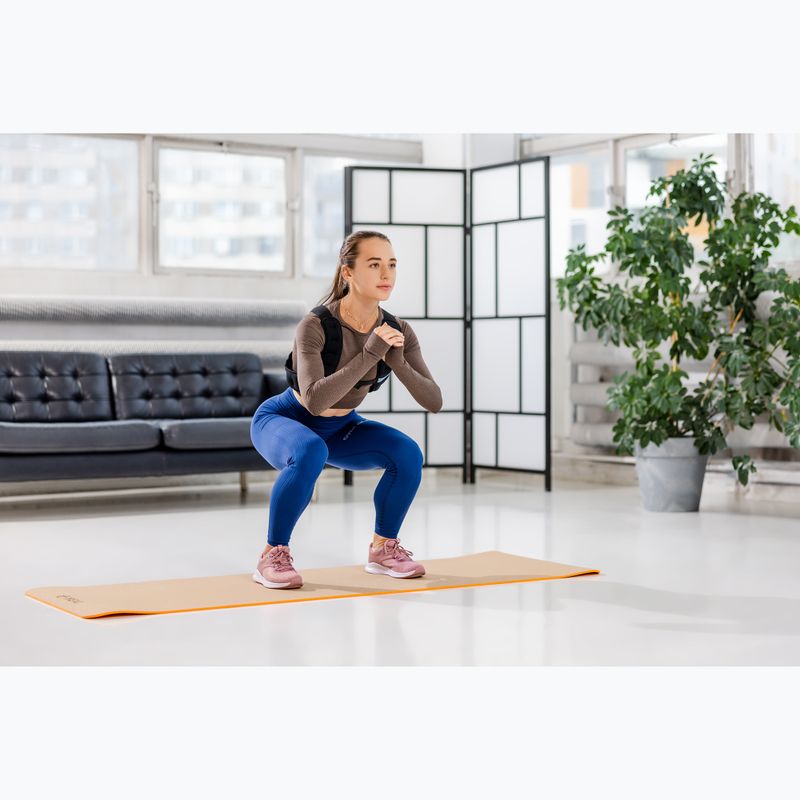 Mata do jogi XTREXO Korkowa TPE 6 mm pomarańczowa 5