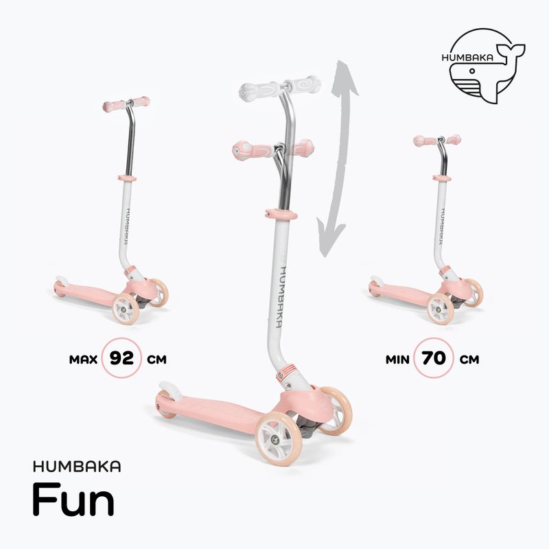 Hulajnoga trójkołowa dziecięca HUMBAKA Fun różowa 3