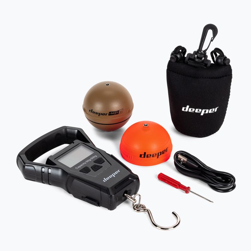 Echosonda wędkarska Deeper Smart Sonar Chirp+ 2.0 + Waga brązowa