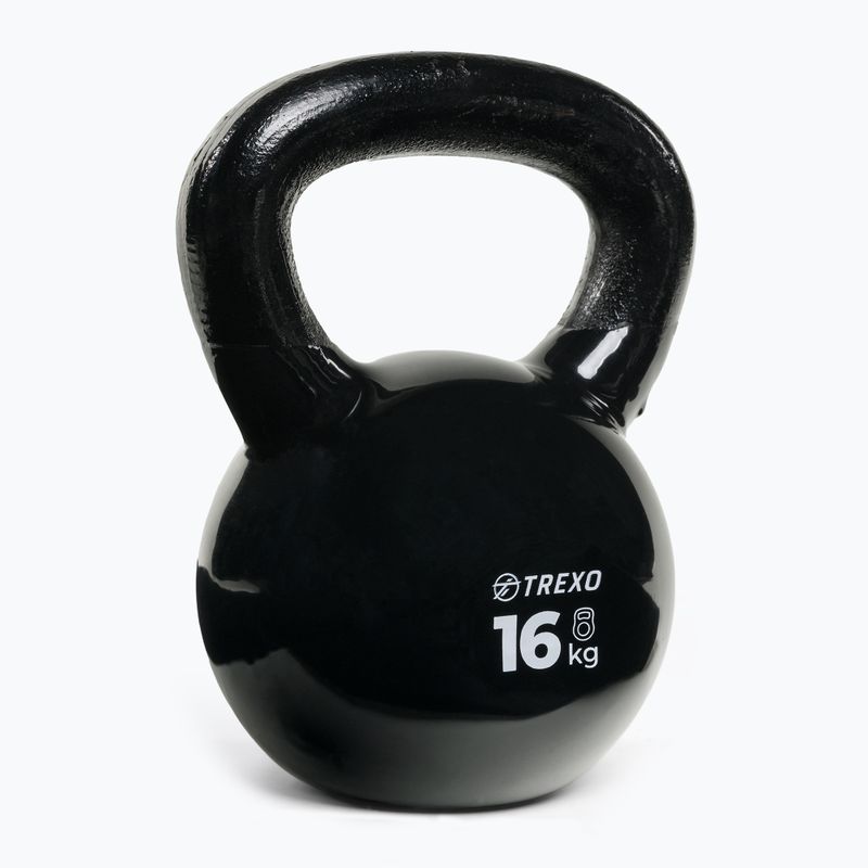 Kettlebell Żeliwny gumowany TREXO VKB16 16 kg