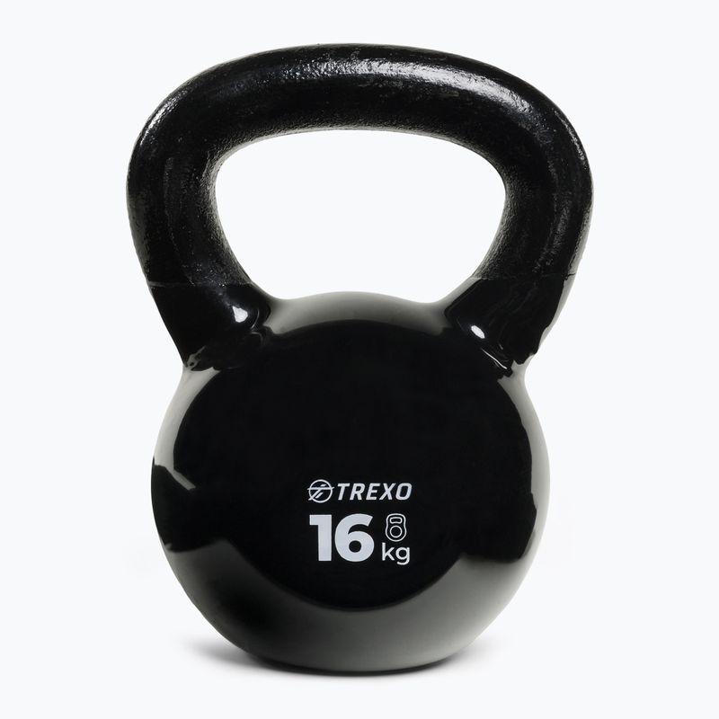 Kettlebell Żeliwny gumowany TREXO VKB16 16 kg 2