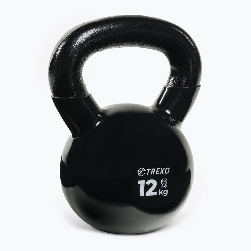 Kettlebell Żeliwny gumowany TREXO VKB12 12 kg