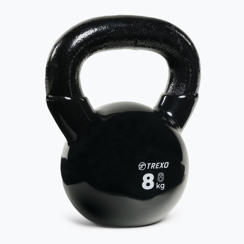 Kettlebell Żeliwny gumowany TREXO VKB08 8 kg