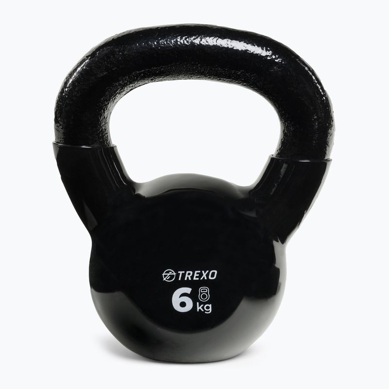 Kettlebell Żeliwny gumowany TREXO VKB06 6 kg 2