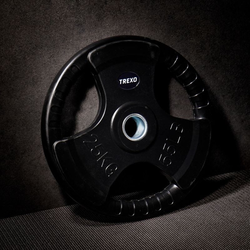 Obciążenie żeliwne ogumowane XTREXO RW25 25 kg czarne 5
