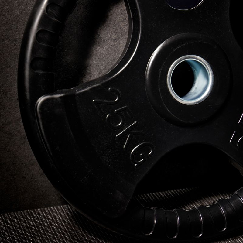 Obciążenie żeliwne ogumowane XTREXO RW25 25 kg czarne 6