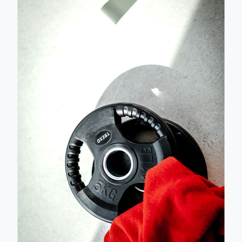 Obciążenie żeliwne ogumowane XTREXO RW5 5 kg czarne 4