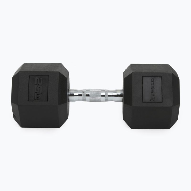 Hantel ogumowany XTREXO Hex 25 kg 7