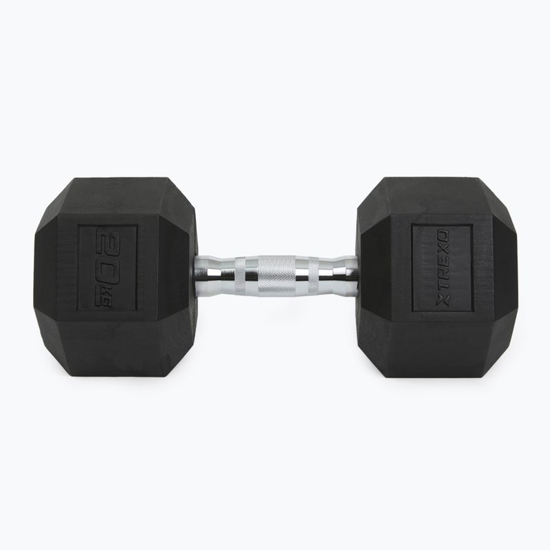 Hantel ogumowany XTREXO Hex 20 kg 7
