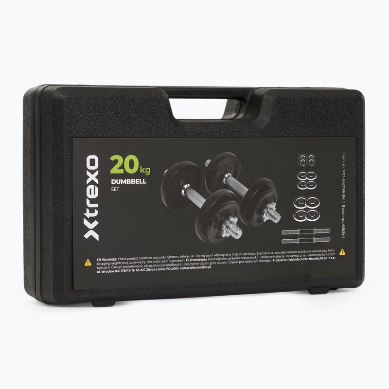 Zestaw hantli XTREXO DK20 20 kg 11