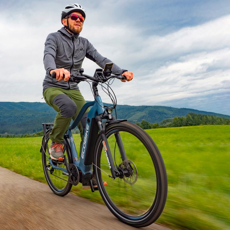 Rower elektryczny EcoBike MX500 48V 13Ah 624Wh X500 Greenway blue 8