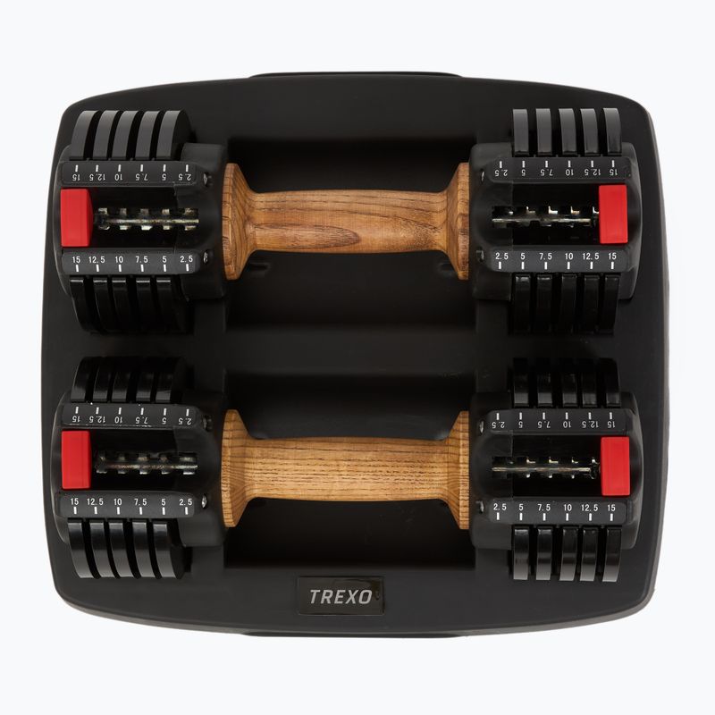 Zestaw hantli regulowanych XTREXO ADS15 2 x 6,8 kg czarny 3