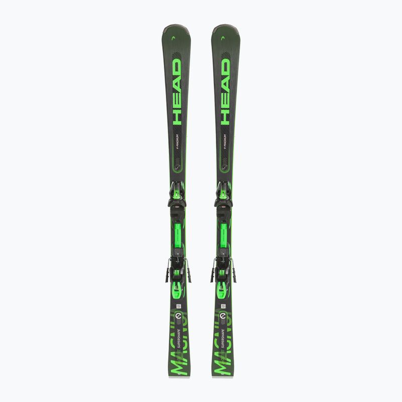 Narty zjazdowe HEAD Supershape e-Magnum SW SF-PR + wiązania PRD 12 black/neon green