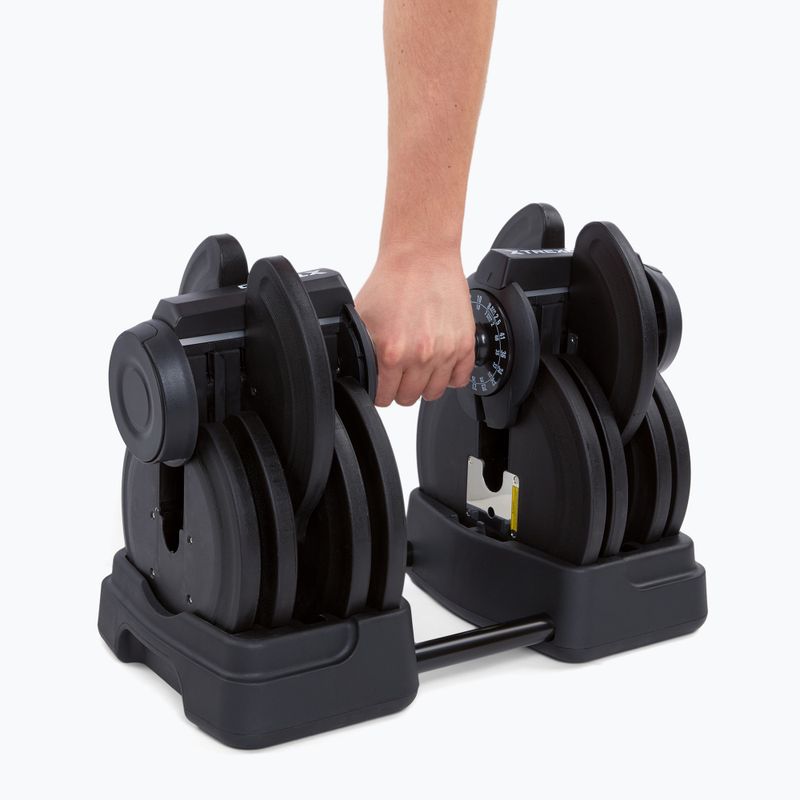 Hantel/sztanga 2w1 XTREXO TRX-ABD40 1-40 kg czarna/pomarańczowa 8