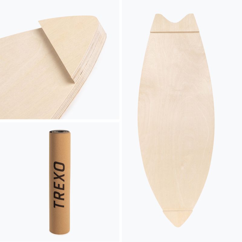 Deska do balansowania + mata + roller XTREXO BBS01 niebieski/pomarańczowy 7