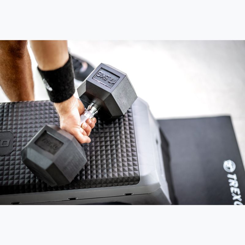 Hantel ogumowany XTREXO Hex 17.5 kg 3