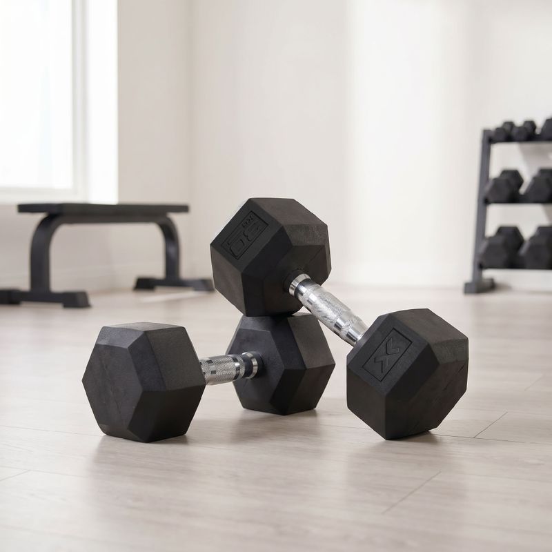 Hantel ogumowany XTREXO Hex 30 kg 3