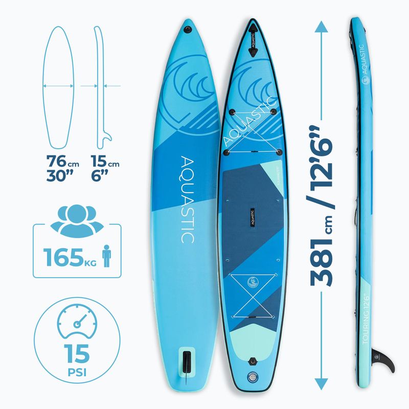 Deska SUP AQUASTIC Touring 12'6" 2024 niebieski 15