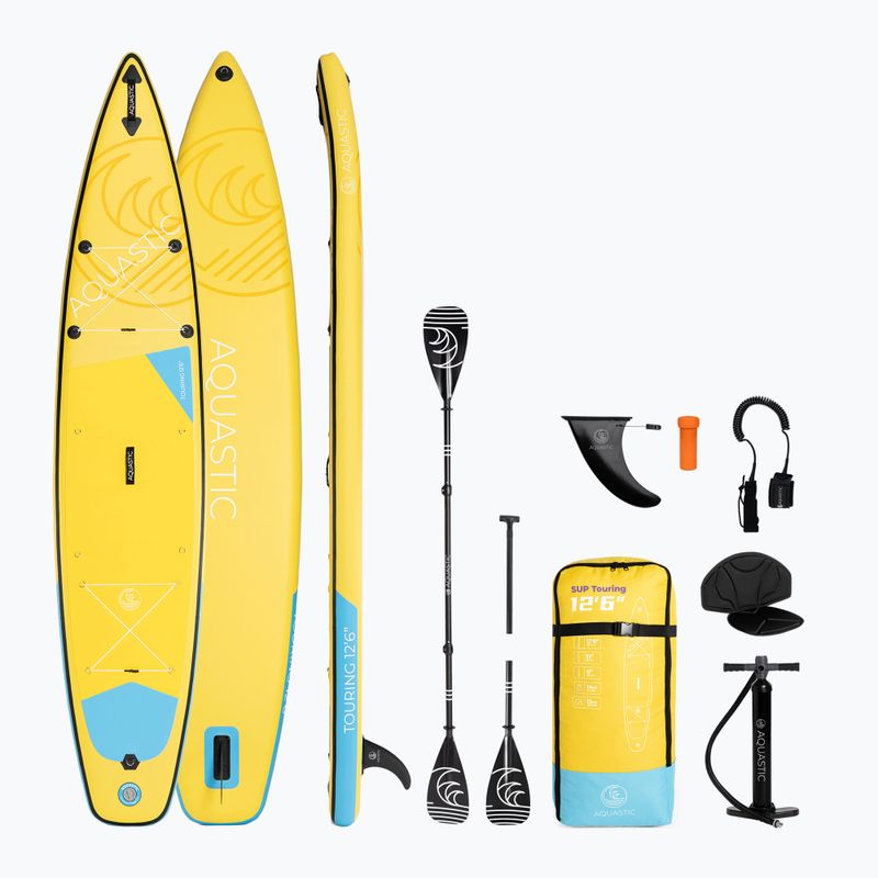 Deska SUP AQUASTIC Touring 12'6" żółty