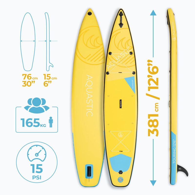 Deska SUP AQUASTIC Touring 12'6" żółty 17