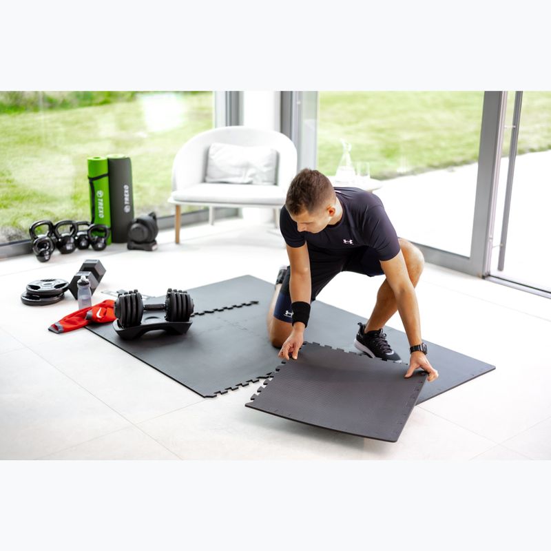 Mata ochronna XTREXO Puzzle 6 elementów czarny 4