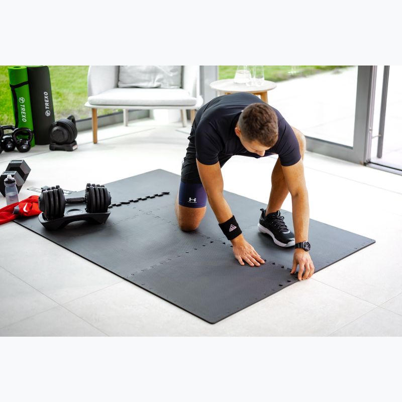 Mata ochronna XTREXO Puzzle 6 elementów czarny 5