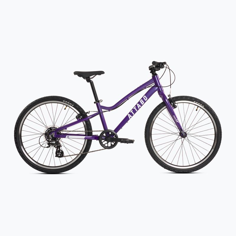 Rower dziecięcy ATTABO EASE 24" 10 kg fioletowy