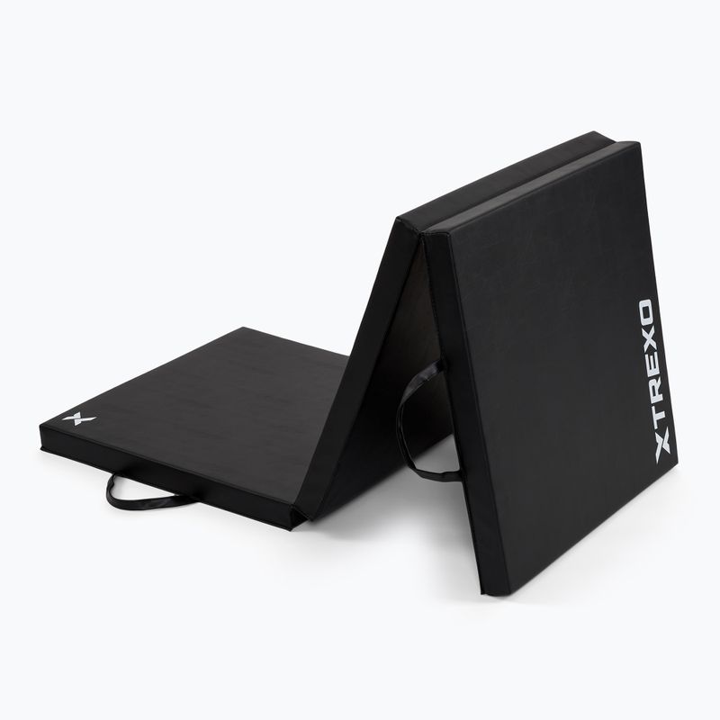 Materac gimnastyczny XTREXO składany 180 x 60 x 5 cm czarny
