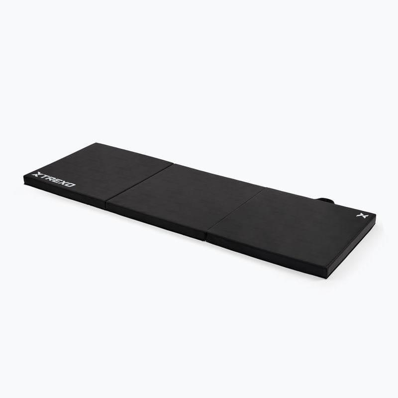 Materac gimnastyczny TREXO składany 180 x  60 x 5 cm czarny 2
