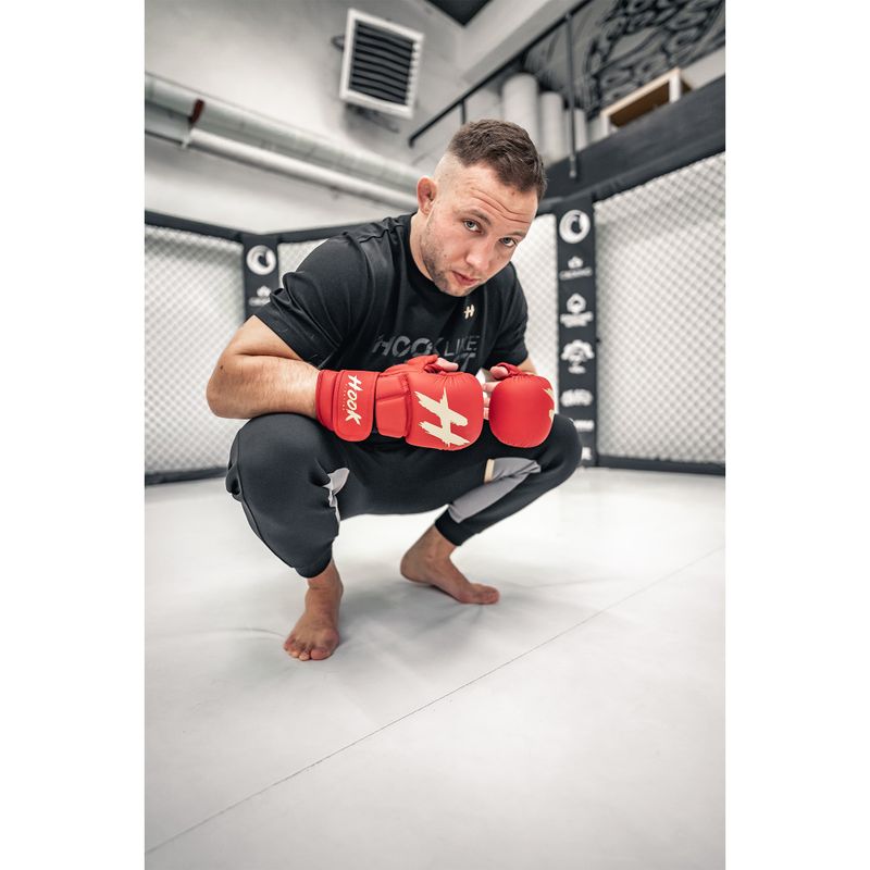 Rękawice sparingowe MMA HOOK FIGHTING TX0-B4M0016 czerwony 8