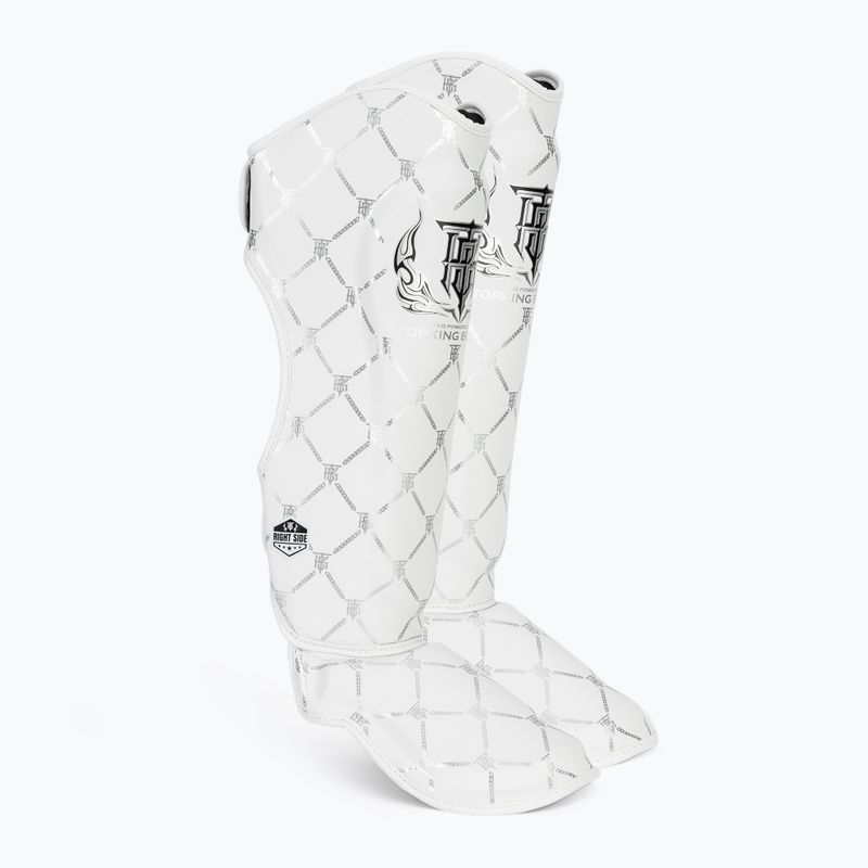 Ochraniacze piszczeli i stóp Top King Chain white/silver