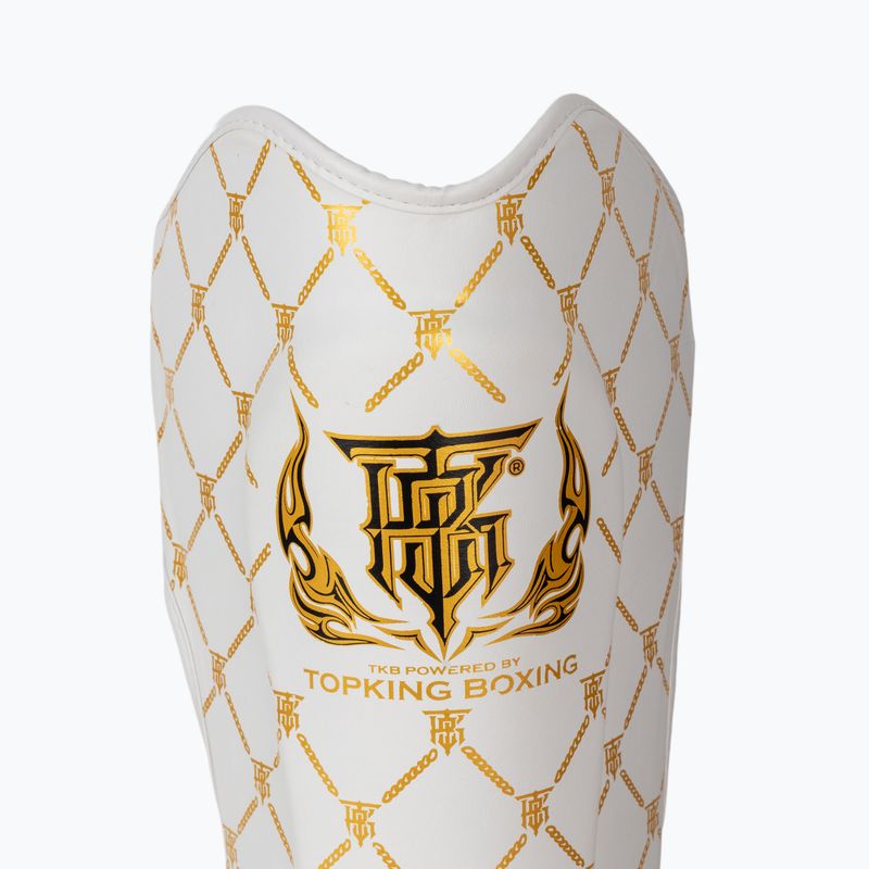 Ochraniacze piszczeli i stóp Top King Chain white/gold 6
