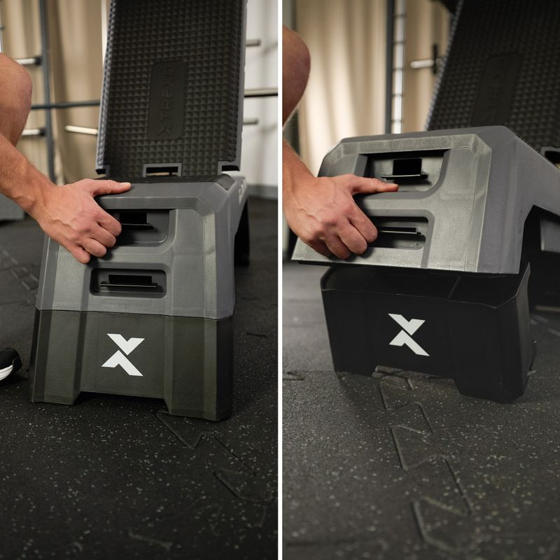 Step do aerobiku TREXO regulowany 2 w 1 z funkcją ławki szary 8