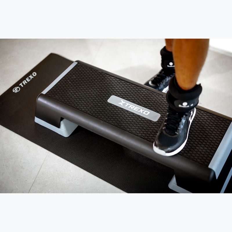 Step do aerobiku TREXO antypoślizgowy max 250kg szary 8