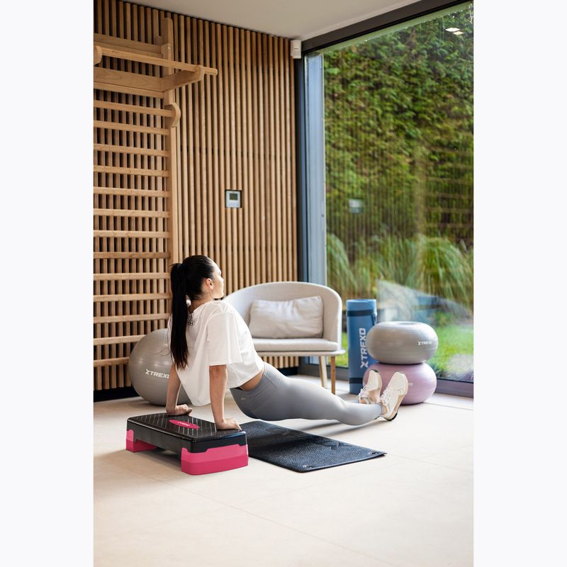 Step do aerobiku XTREXO 2 stopniowy różowy 3