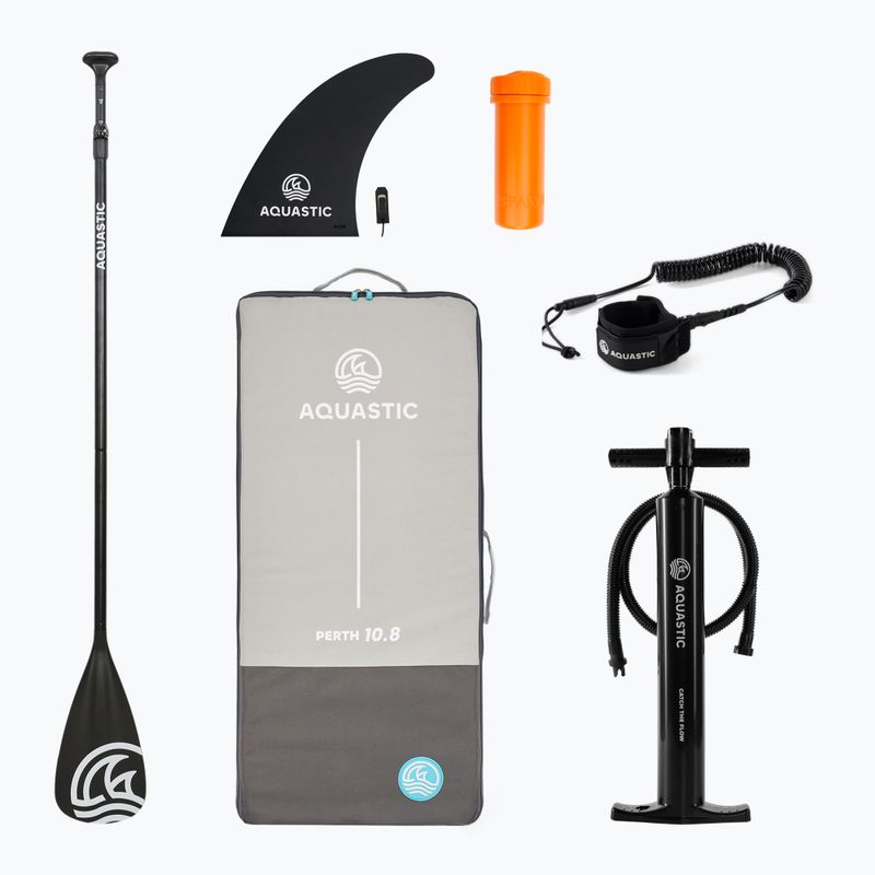 Zestaw deska SUP pompowana AQUASTIC Perth 10'8" allround pomarańczowy 15