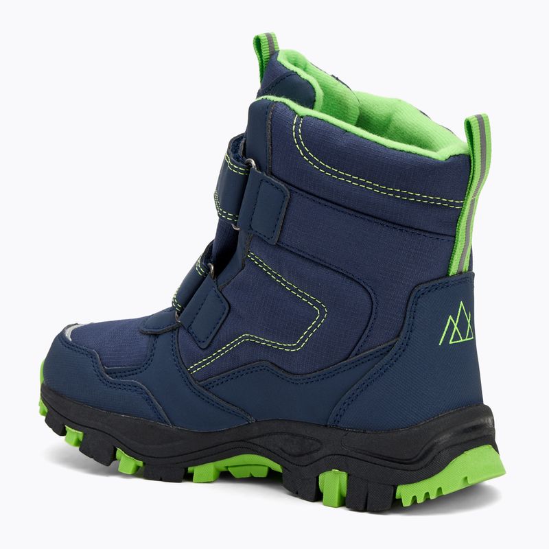 Śniegowce dziecięce KADVA Snowey Mid WaterProof granatowy/zielony 3