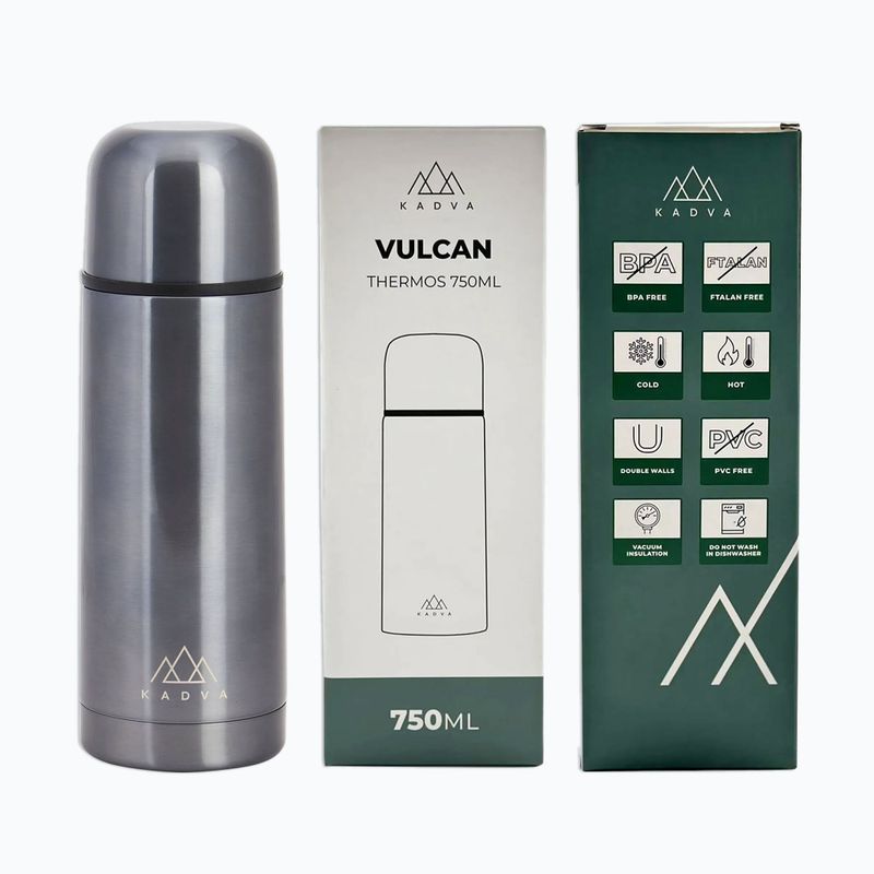 Termos KADVA Vulcan 750 ml srebrny 12