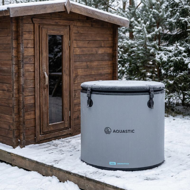 Basen do morsowania AQUASTIC BrrFree 382 l dropstitch szary 5