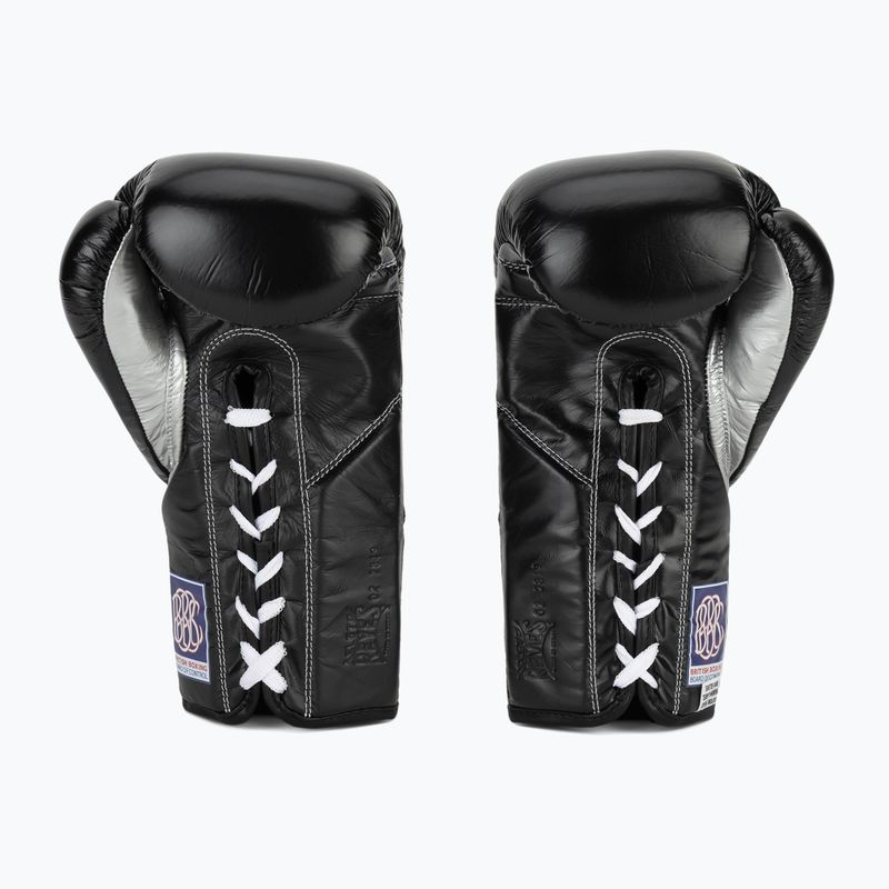 Rękawice bokserskie Cleto Reyes Thumb in Cow Leather black/silver 3
