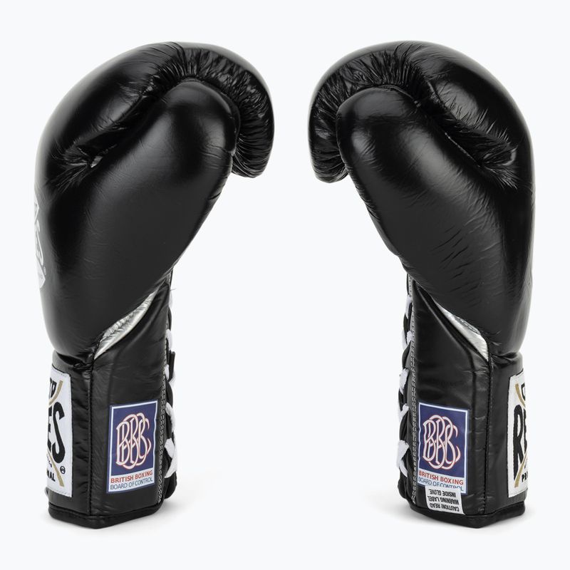 Rękawice bokserskie Cleto Reyes Thumb in Cow Leather black/silver 4