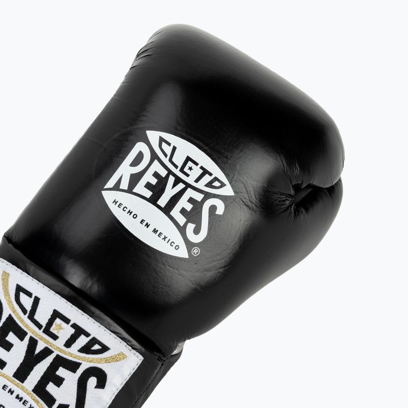 Rękawice bokserskie Cleto Reyes Thumb in Cow Leather black/silver 5