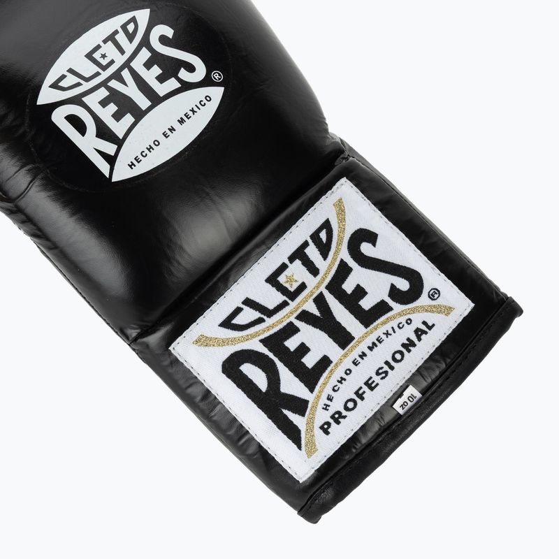 Rękawice bokserskie Cleto Reyes Thumb in Cow Leather black/silver 6