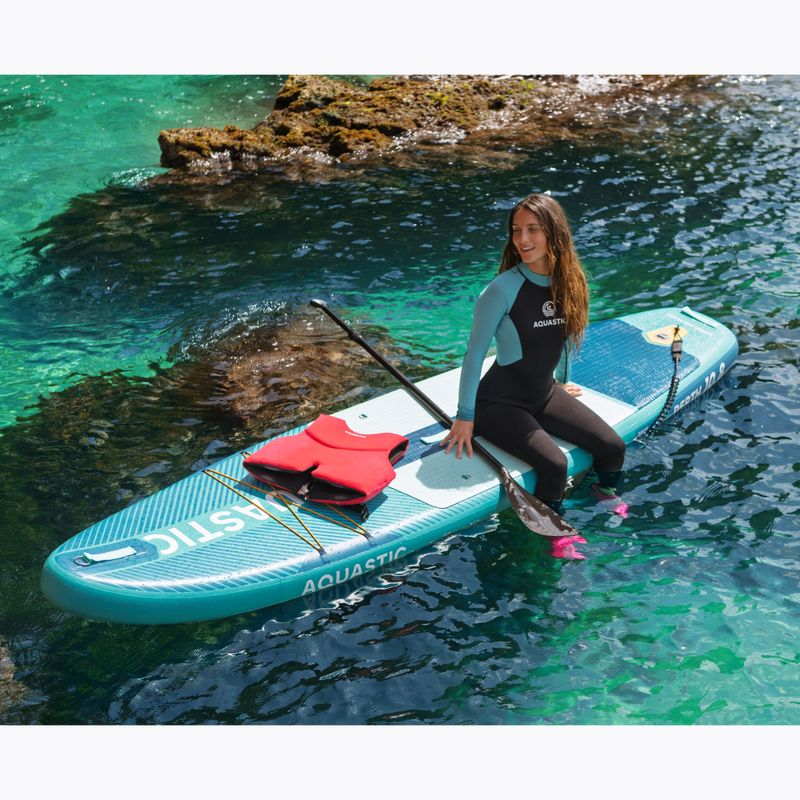 Zestaw deska SUP pompowana AQUASTIC Perth 10'8" allround zielony 19