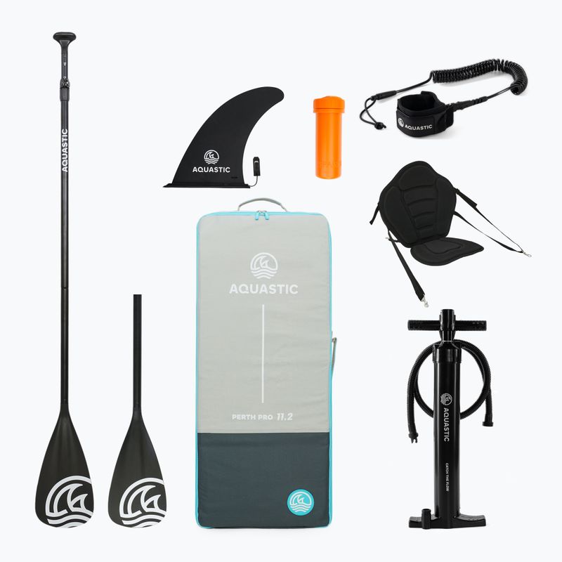 Zestaw deska SUP pompowana AQUASTIC Perth Pro 11'2" allround zielony 16
