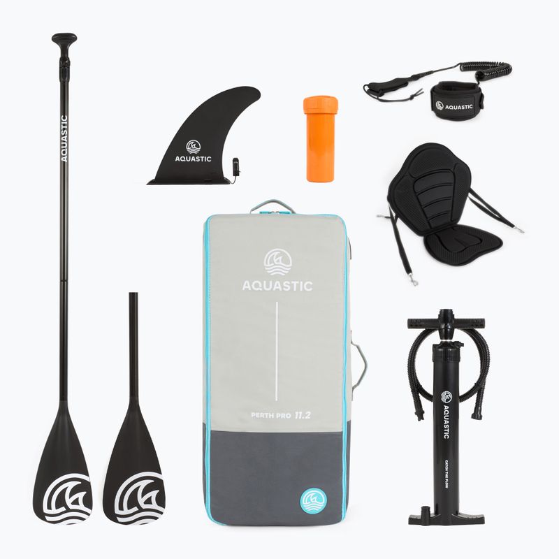 Zestaw deska SUP pompowana AQUASTIC Perth Pro 11'2" allround niebieski 20